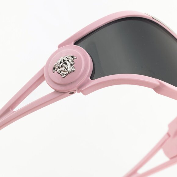 Versace SS/24 VE4475 Pink Medusa-Logo Shield Sunglasses - Picture 7 of 9